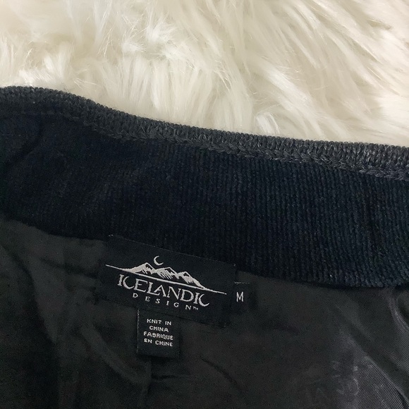 Icelandic Design 100% Wool Full Zip Fair Isle Floral Embroidered Jacket Womens M - Picture 6 of 13